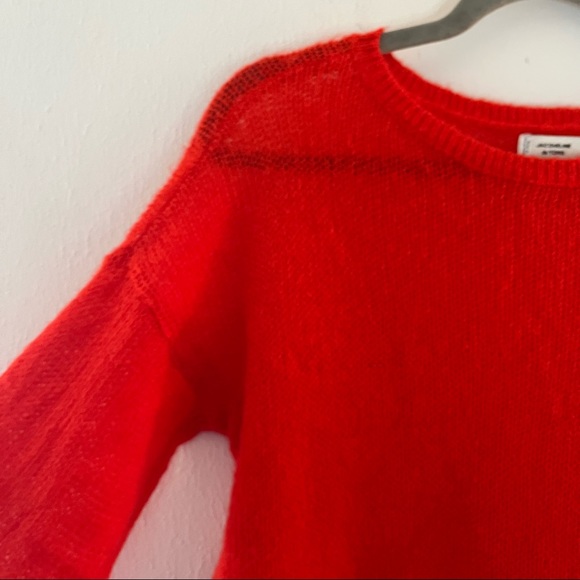 Jacqueline de Yong Addison Sweater Open Weave Color Pop Stripe Sweater Sz S EUC - Picture 8 of 16